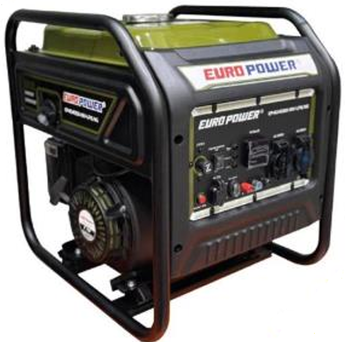 موتور برق 4 کیلووات تک فاز اوپن تاپ اینونتری یورو پاور مدل EP4040-DXEW-INV-LPG/NG