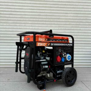 موتور برق 15 کاوا سه گانه سه فاز تک فاز دو سیلندر زیکو مدل ZK18900DXEW-E-R-LPG/NG | فروشگاه ابزار آلات رومکس دیزل