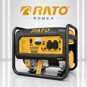موتور برق 3 کیلووات بنزینی تک فاز راتو مدل R5500 | فروشگاه تخصصی موتور برق رومکس دیزل